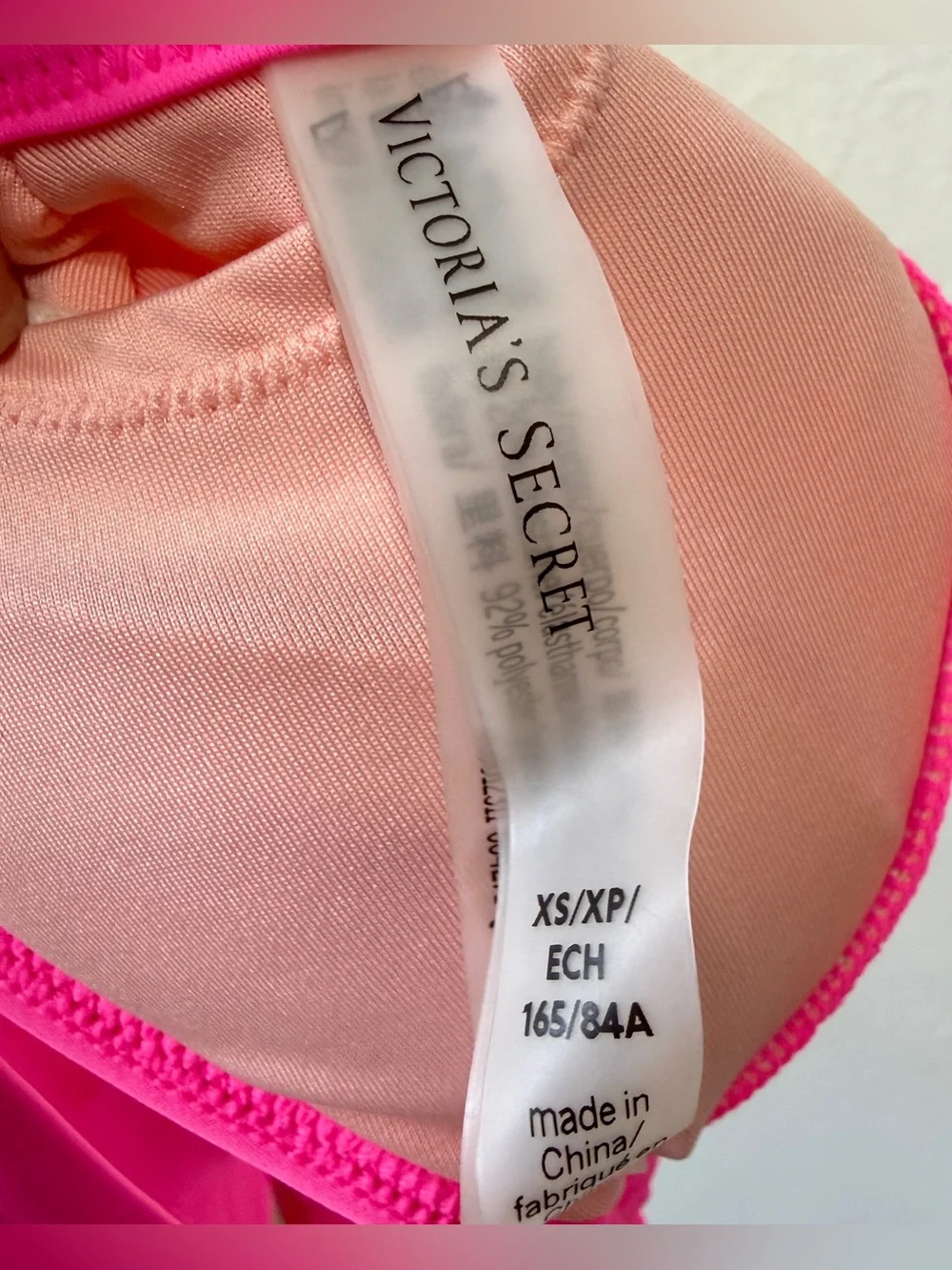 Victoria’s Secret Neon Pink Bikini Set Triangle Top XS Bottom Small